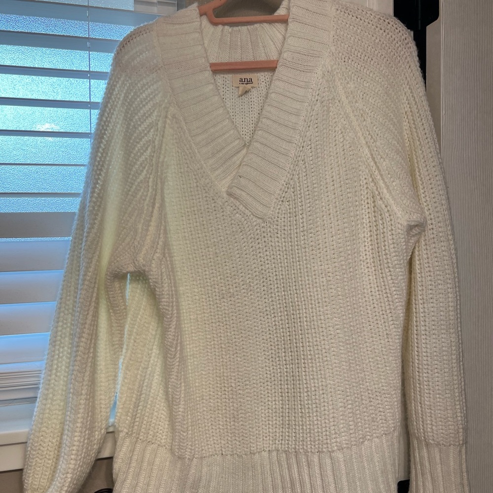 Oversized white sweater